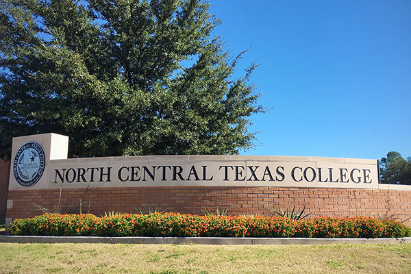 photo of North Central Texas College sign